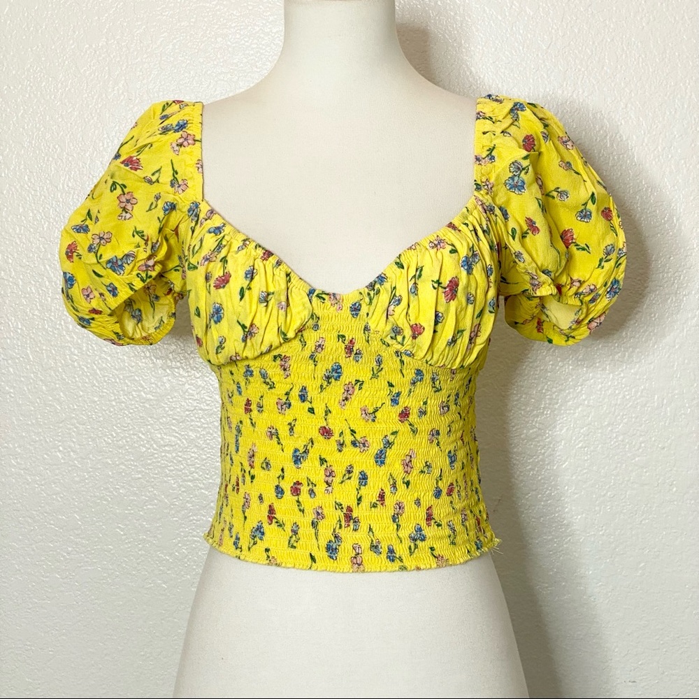 2Bella Yellow Flower Print Blouse